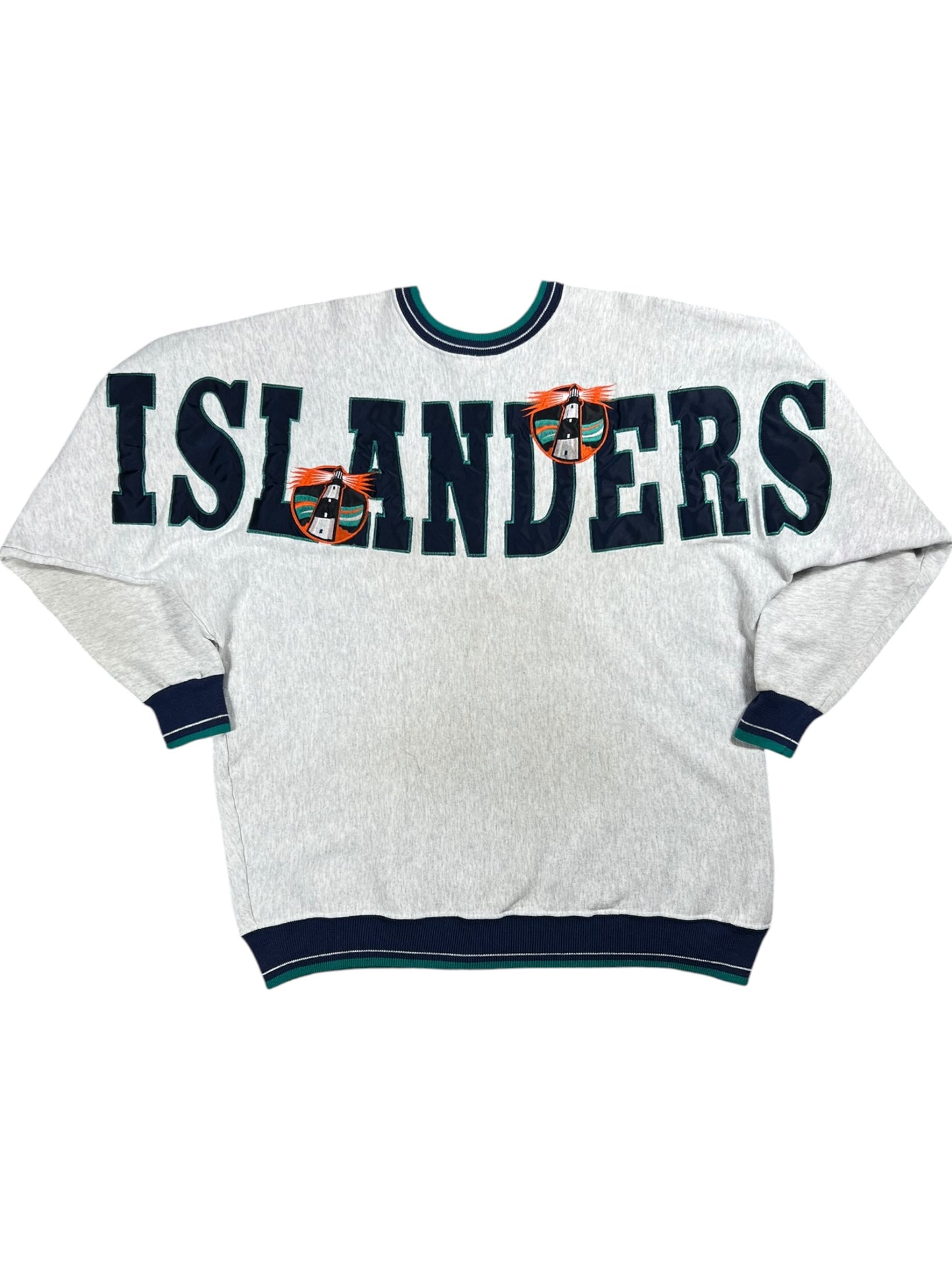 Vintage 90s Legends New York Islanders old logo spell out crewneck (XL)