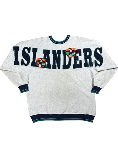 Vintage 90s Legends New York Islanders old logo spell out crewneck (XL)