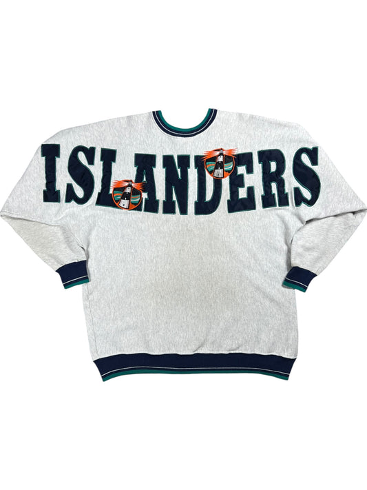 Vintage 90s Legends New York Islanders old logo spell out crewneck (XL)