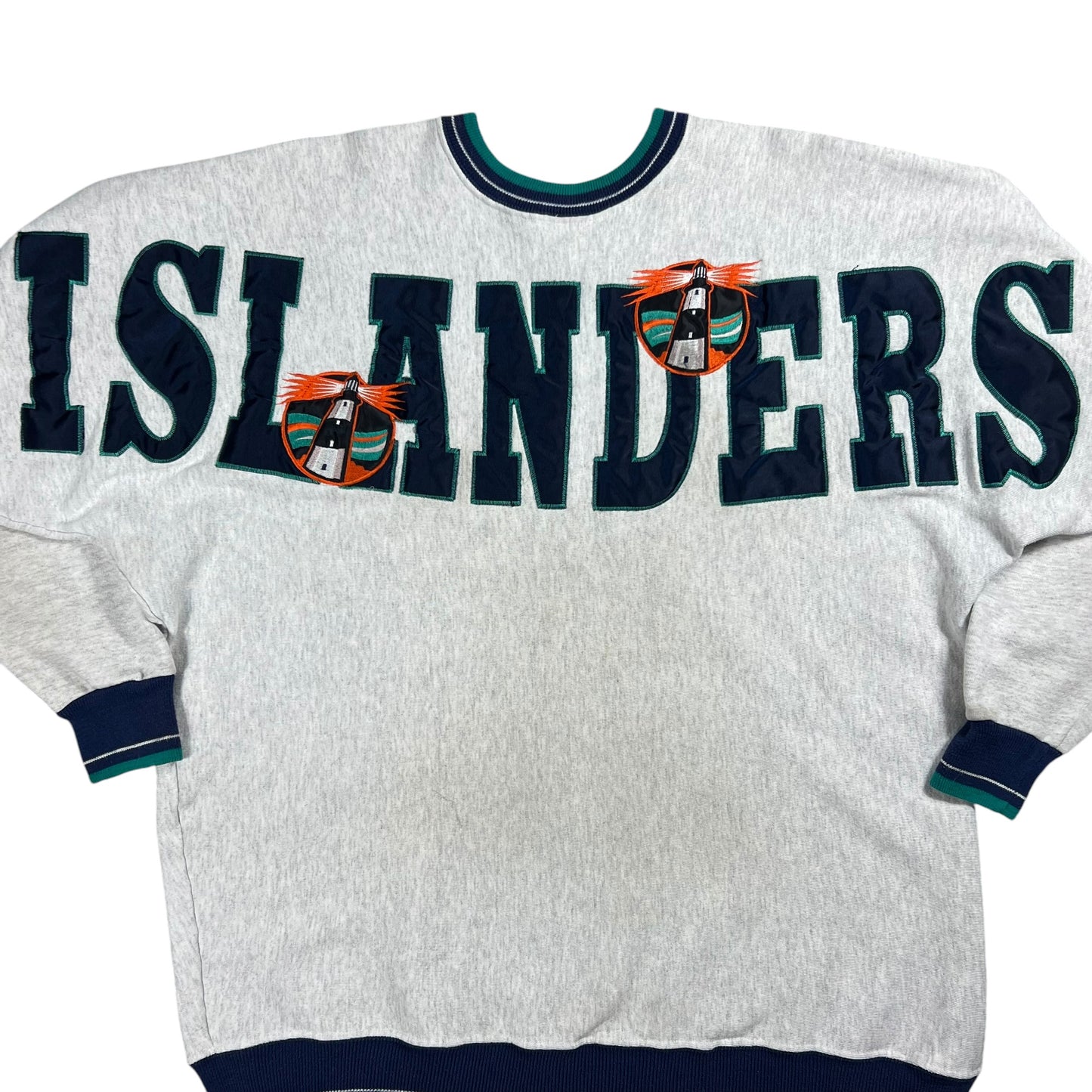 Vintage 90s Legends New York Islanders old logo spell out crewneck (XL)