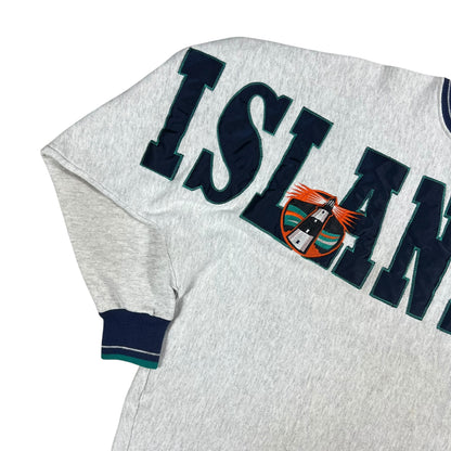 Vintage 90s Legends New York Islanders old logo spell out crewneck (XL)