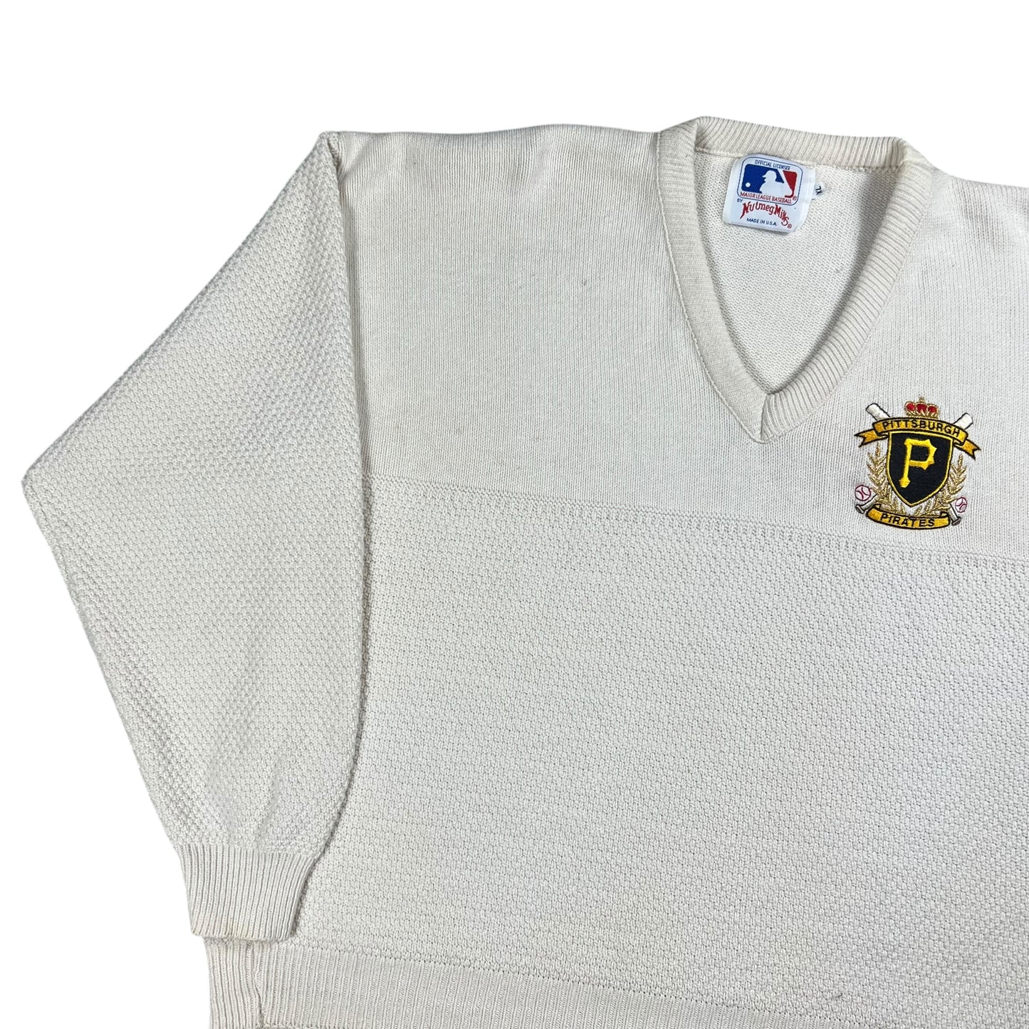 Vintage 90s Nutmeg Pittsburgh Pirates MLB v neck sweater (XL)