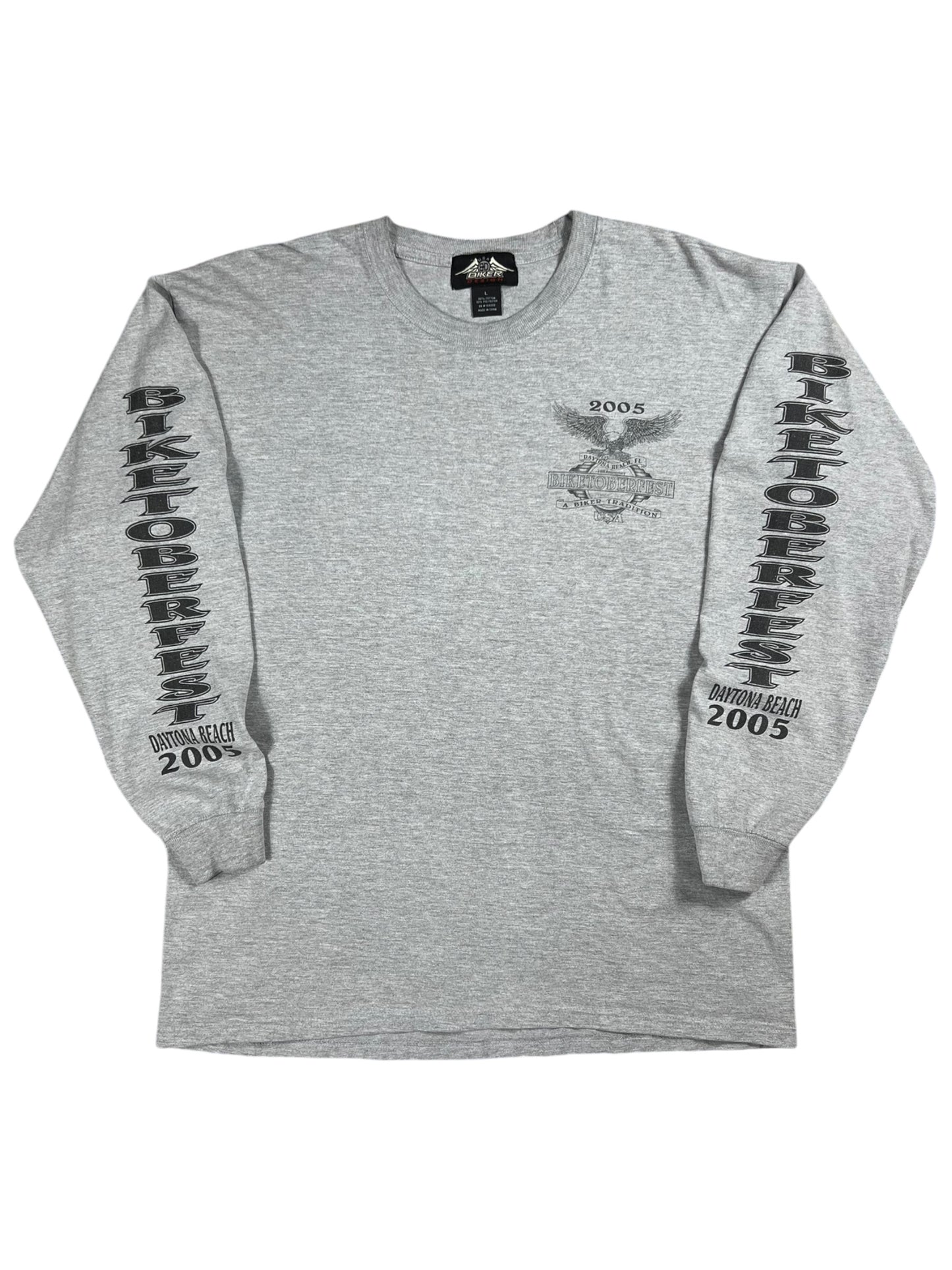 Vintage 2005 Biketoberfest Daytona Biker Harley long sleeve print tee (L)