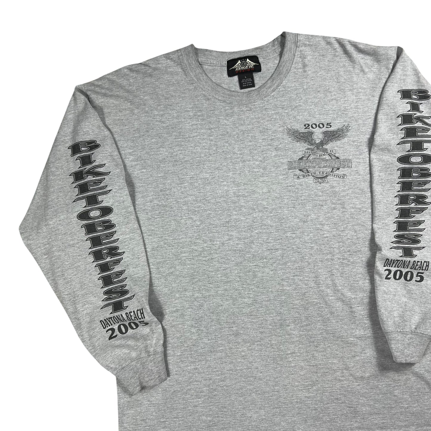 Vintage 2005 Biketoberfest Daytona Biker Harley long sleeve print tee (L)