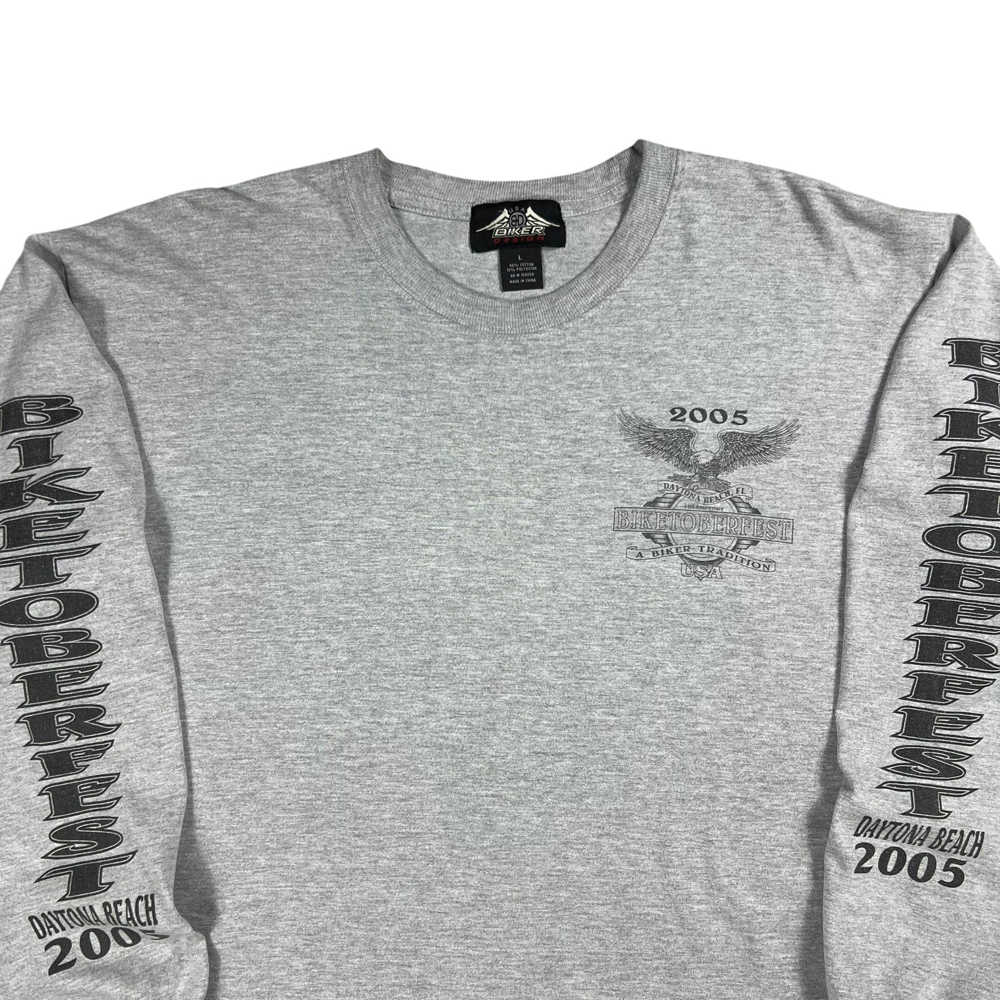 Vintage 2005 Biketoberfest Daytona Biker Harley long sleeve print tee (L)