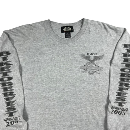 Vintage 2005 Biketoberfest Daytona Biker Harley long sleeve print tee (L)
