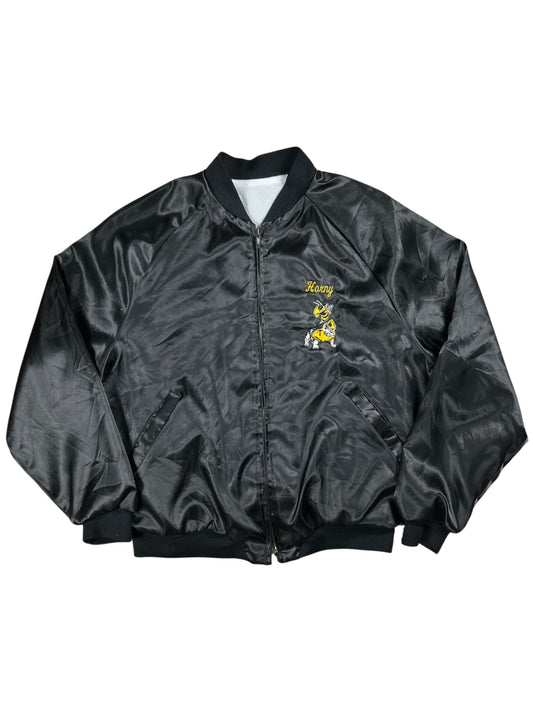 Vintage 1991 Georgia Tech Yellow Jackets “Horny” satin jacket (L)
