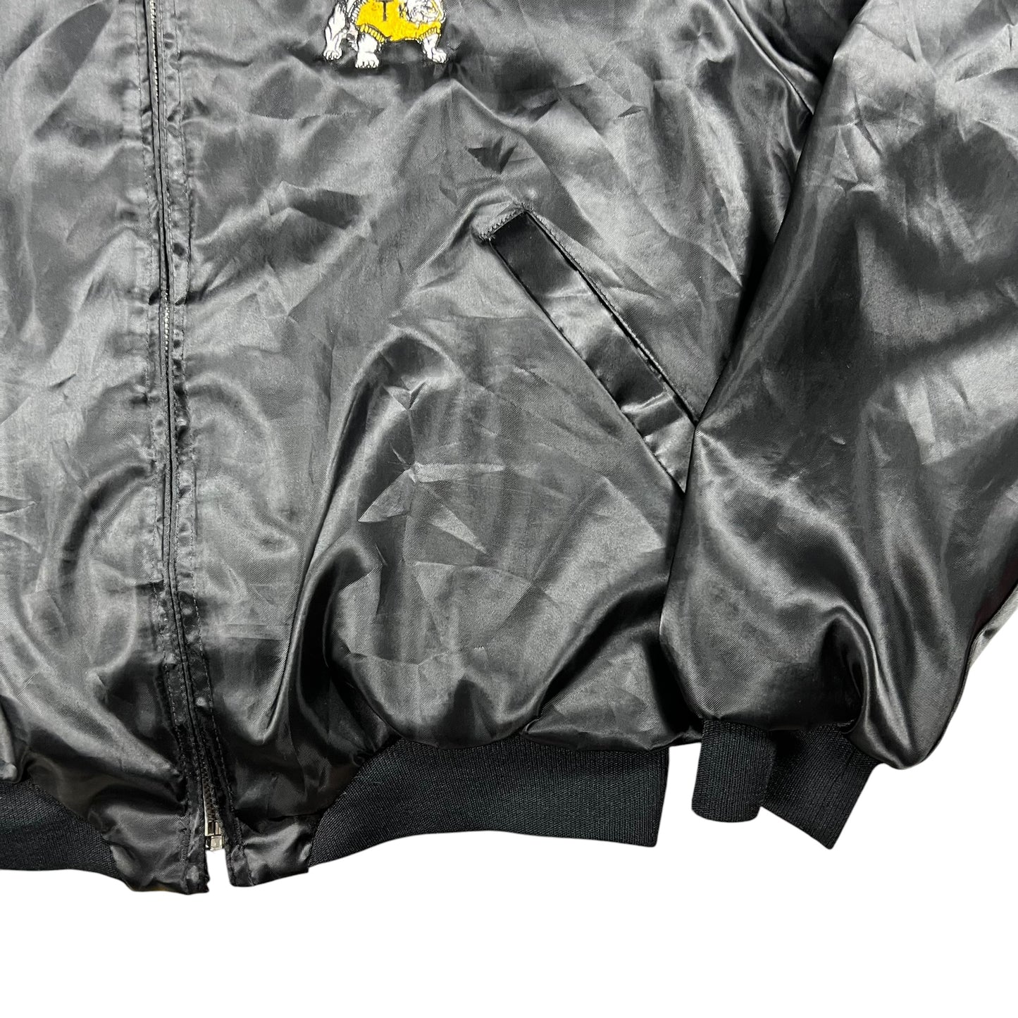 Vintage 1991 Georgia Tech Yellow Jackets “Horny” satin jacket (L)