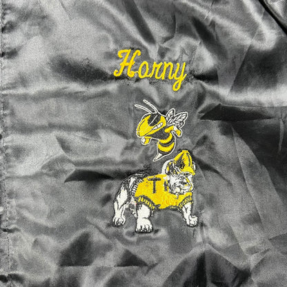 Vintage 1991 Georgia Tech Yellow Jackets “Horny” satin jacket (L)