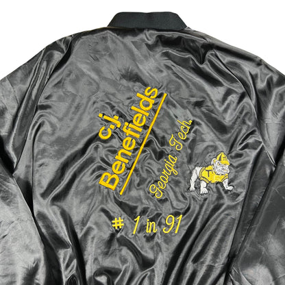 Vintage 1991 Georgia Tech Yellow Jackets “Horny” satin jacket (L)