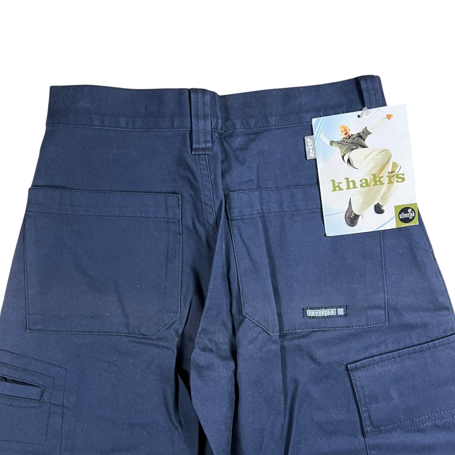 Vintage Y2K Levi’s Silver Tab khakis navy women’s zip off pants (26x26) DS NWT