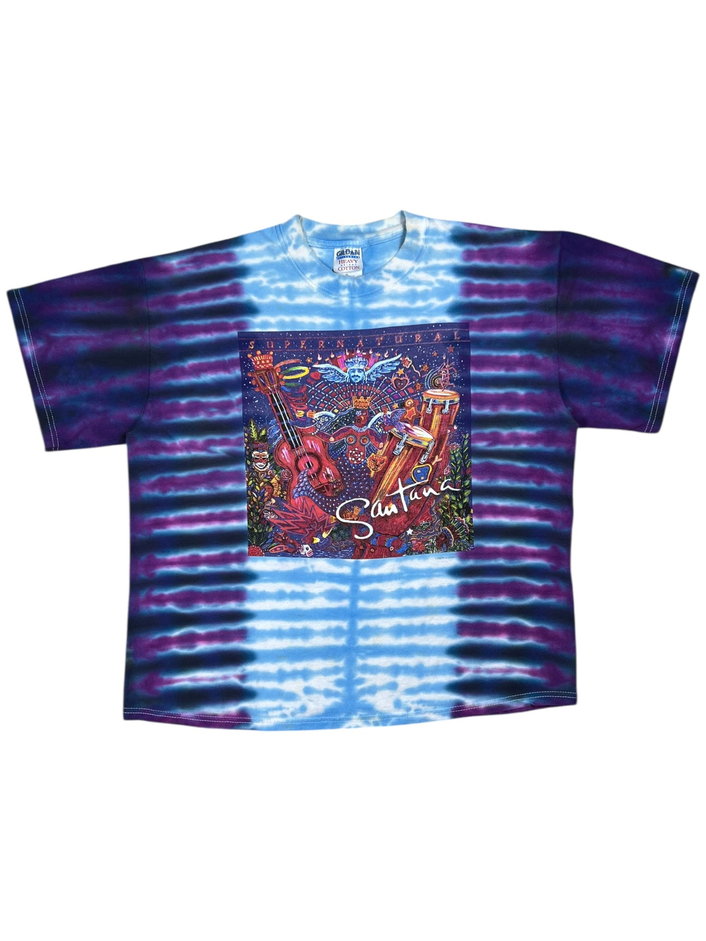 Vintage 2000 Santana Supernatural album tie dye band tee (L)