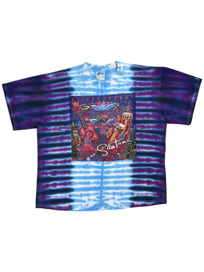 Vintage 2000 Santana Supernatural album tie dye band tee (L)