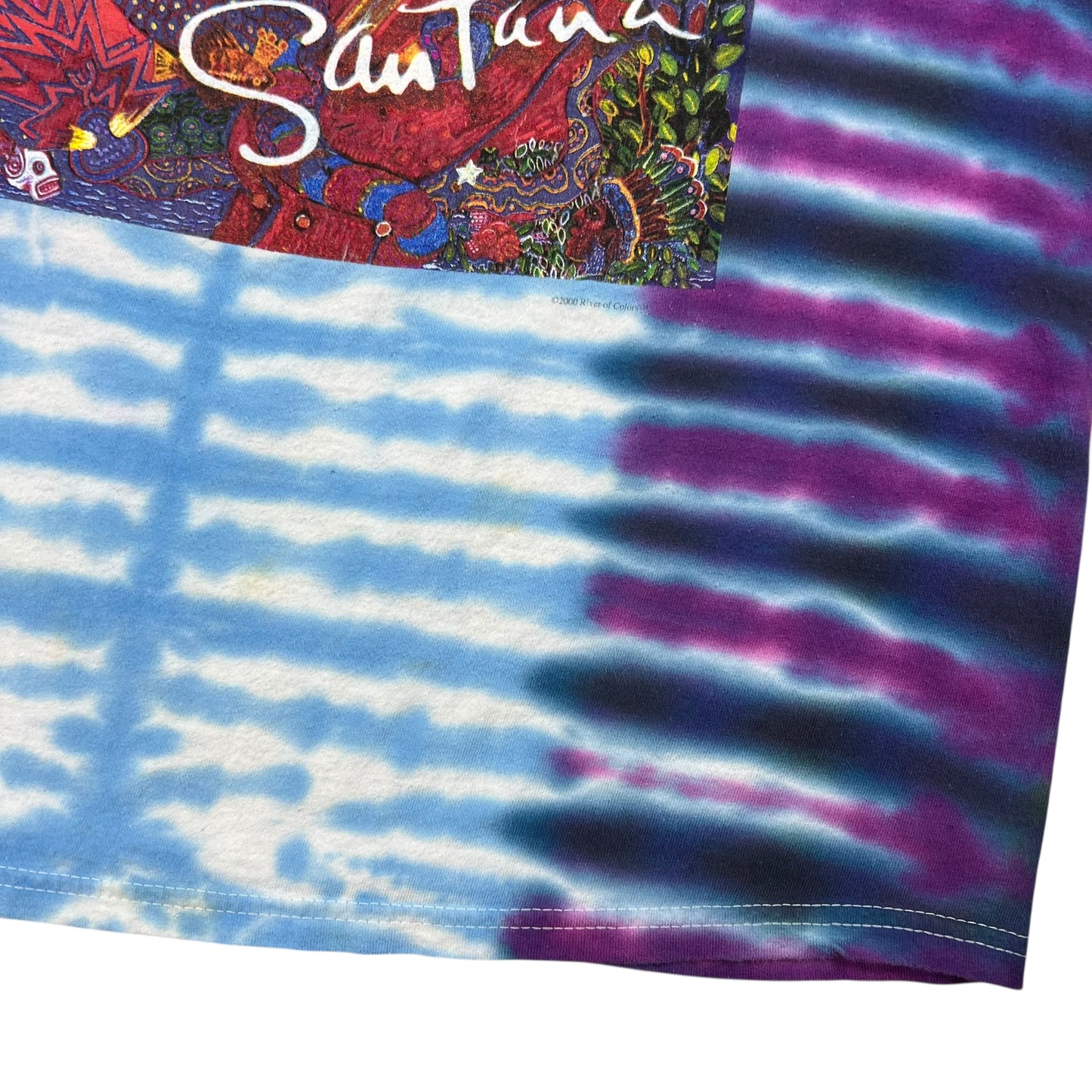 Vintage 2000 Santana Supernatural album tie dye band tee (L)