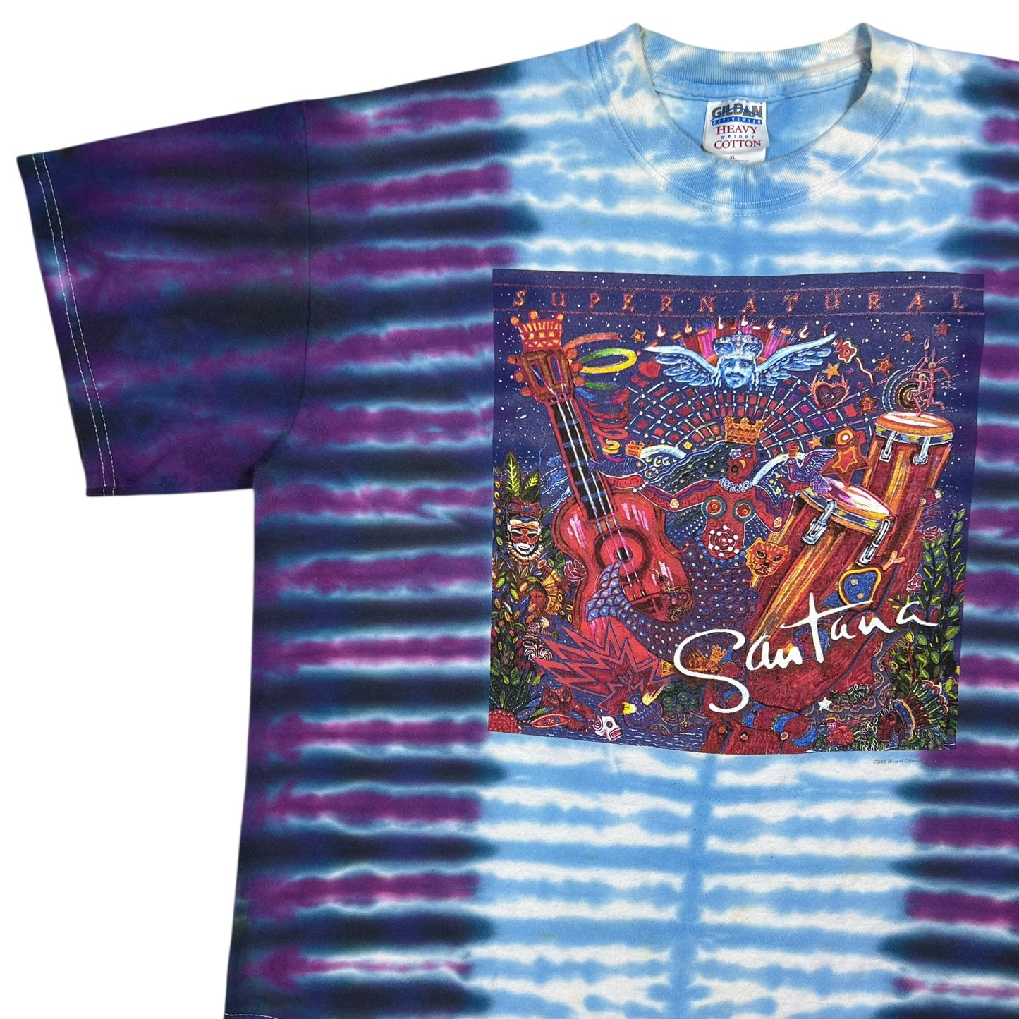 Vintage 2000 Santana Supernatural album tie dye band tee (L)