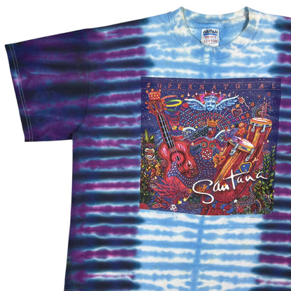 Vintage 2000 Santana Supernatural album tie dye band tee (L)