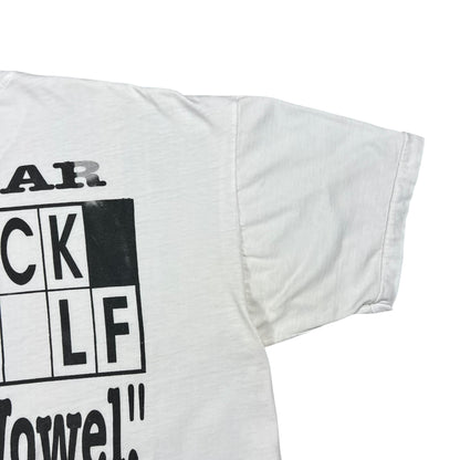Vintage 90s NO FEAR G• F•CK Y••RS•LF “Pick A Vowel.” Faded NSFW tee (L)