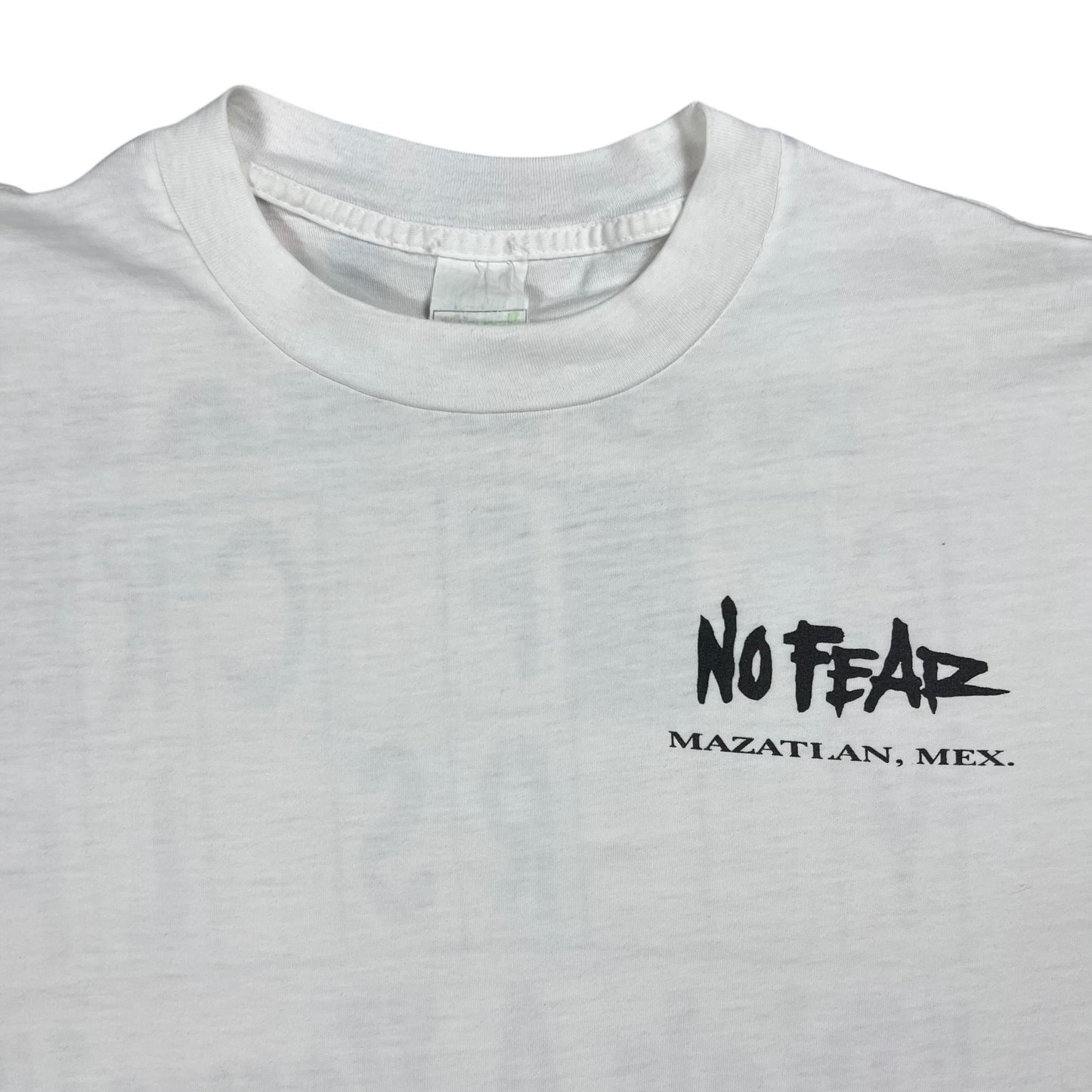 Vintage 90s NO FEAR G• F•CK Y••RS•LF “Pick A Vowel.” Faded NSFW tee (L)