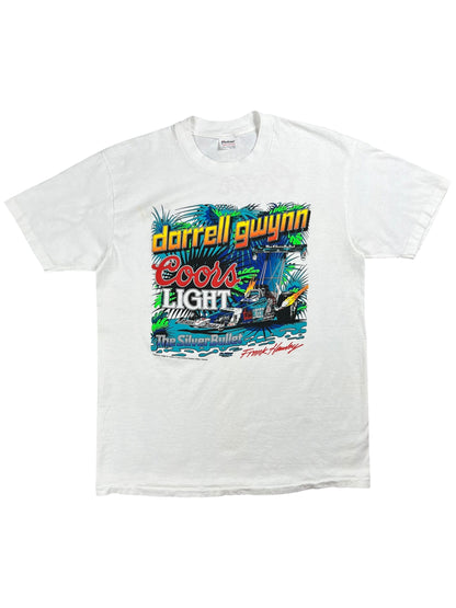 Vintage 90s Coors Light Silver Bullet Darrell Gwynn NASCAR tee (L)