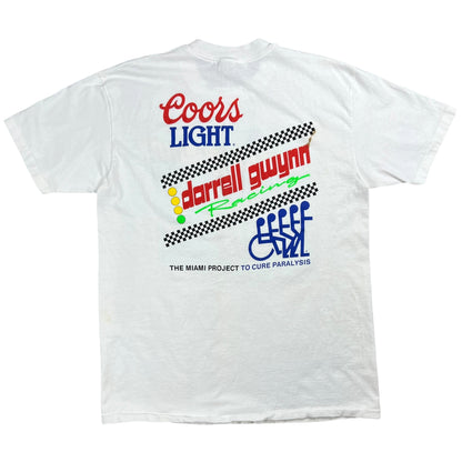 Vintage 90s Coors Light Silver Bullet Darrell Gwynn NASCAR tee (L)