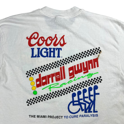 Vintage 90s Coors Light Silver Bullet Darrell Gwynn NASCAR tee (L)