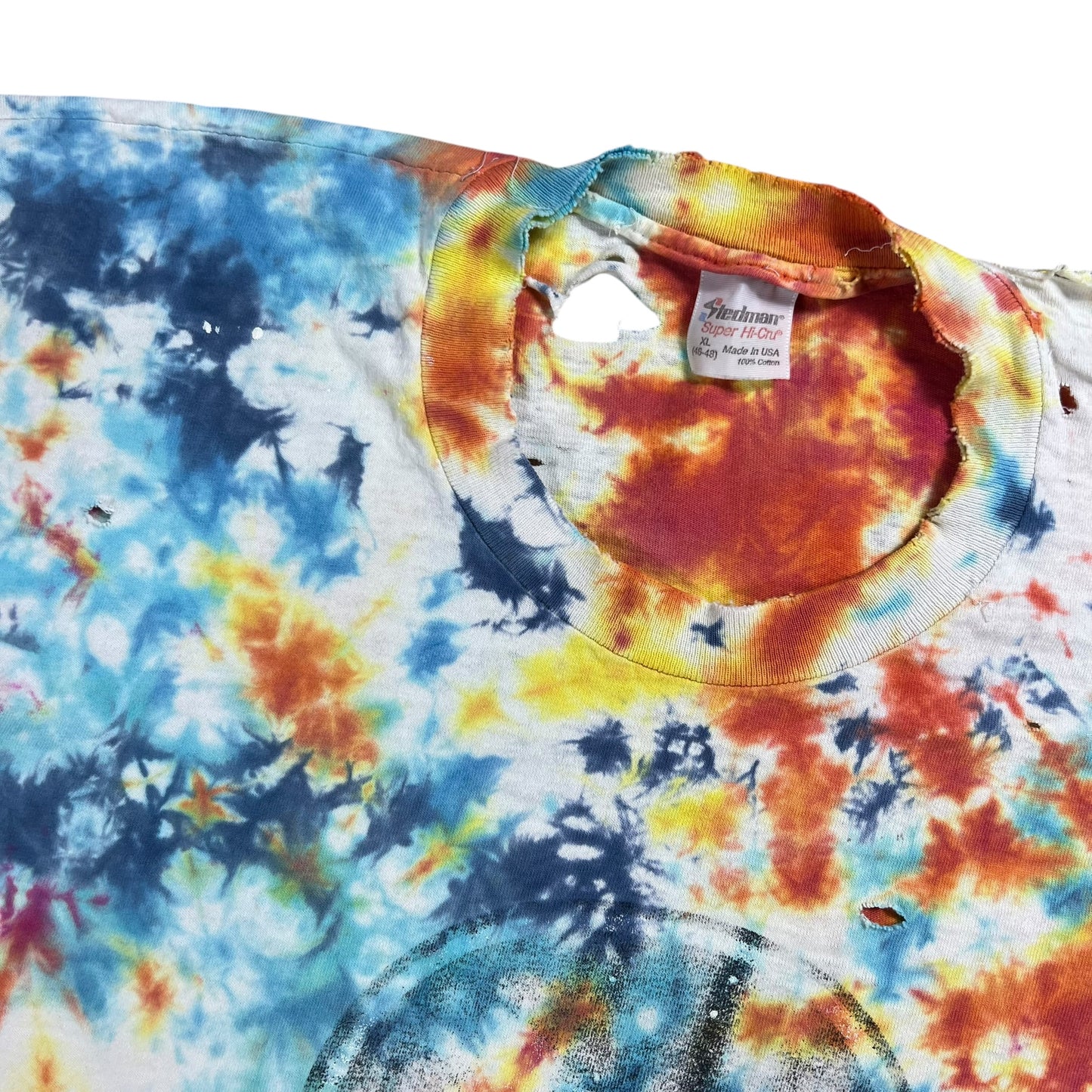 Vintage 80s Grateful Dead Space Your Face tie dye faded distressed band tee (XL)
