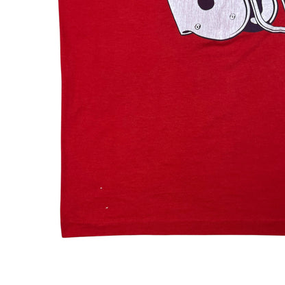 Vintage 80s New England Patriots old logo faded NFL tee (M)