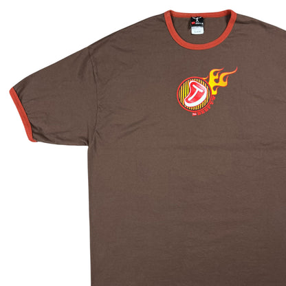 Vintage Y2K Hanes Beefy T steak promo shirt shirt ringer tee (XL)