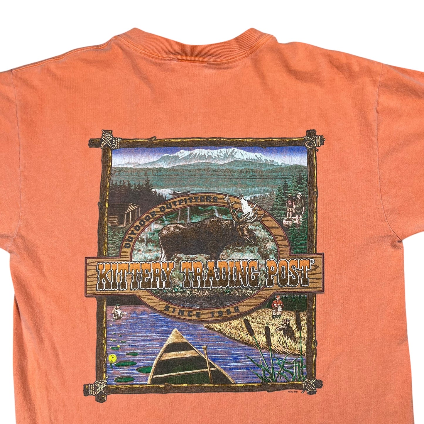 Vintage 2001 Kittery Trading Post Outdoors Outfitters Maine faded tee (M)