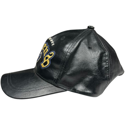 Vintage 90s Drew Pearson Baltimore Ravens faux leather StrapBack hat