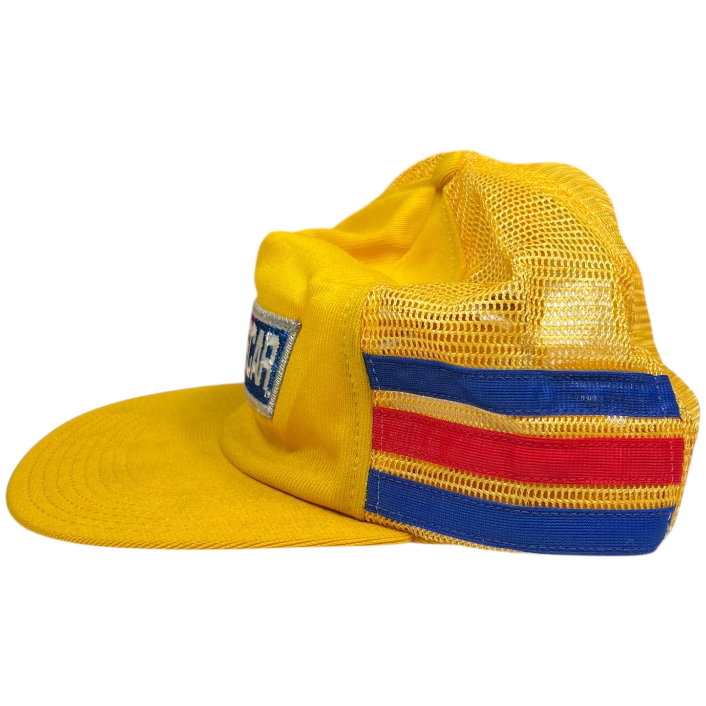 Vintage 80s NASCAR three stripe worn trucker SnapBack hat