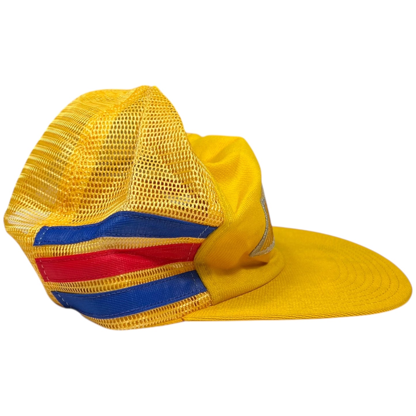 Vintage 80s NASCAR three stripe worn trucker SnapBack hat