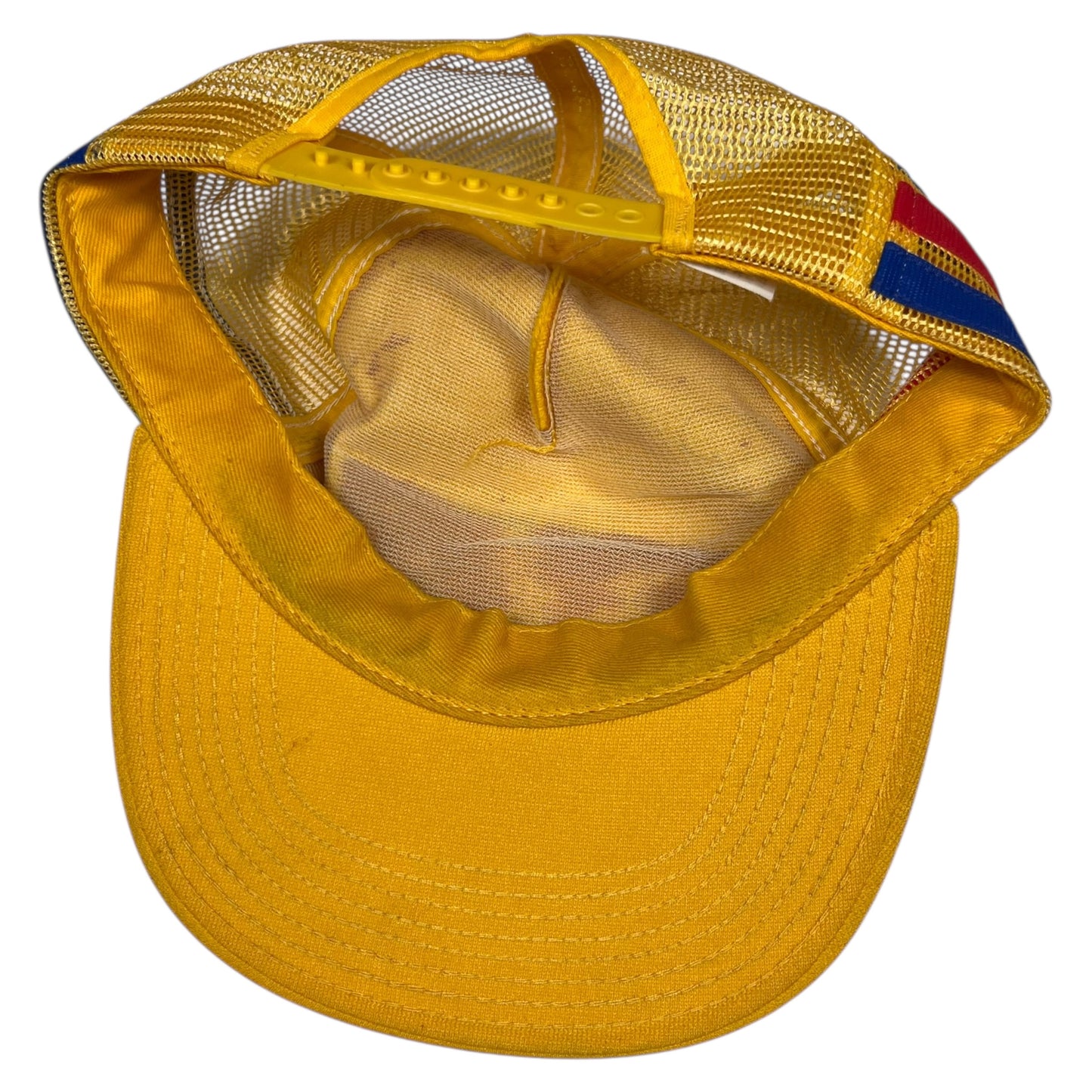 Vintage 80s NASCAR three stripe worn trucker SnapBack hat