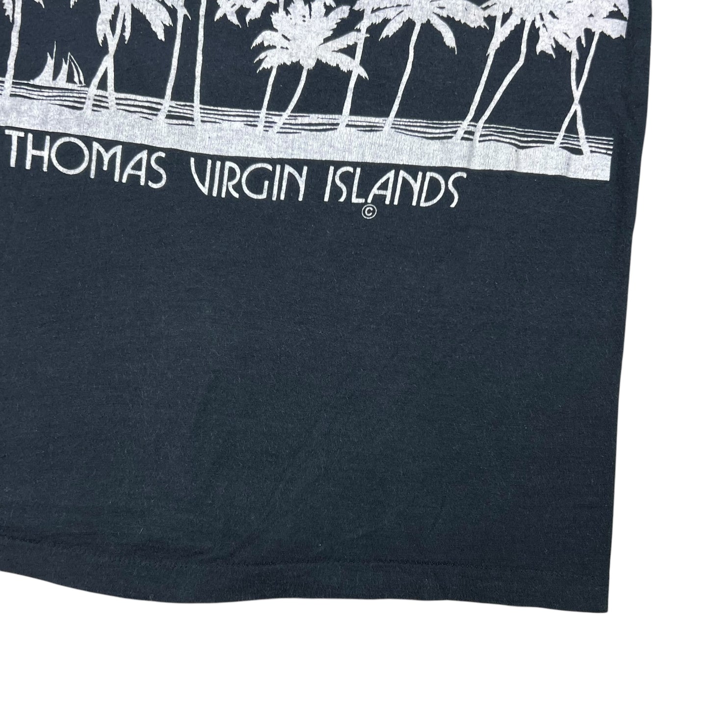 Vintage 1970s St. Thomas Virgin Islands palm trees tee (S)