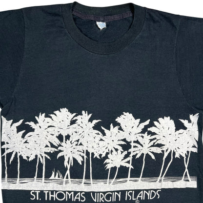 Vintage 1970s St. Thomas Virgin Islands palm trees tee (S)
