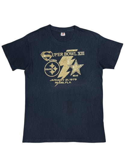 Vintage 1979 Hanes Pittsburgh Steelers Super Bowl XIII champs tee (M)