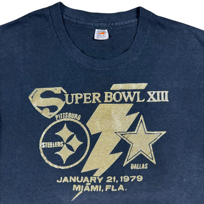 Vintage 1979 Hanes Pittsburgh Steelers Super Bowl XIII champs tee (M)