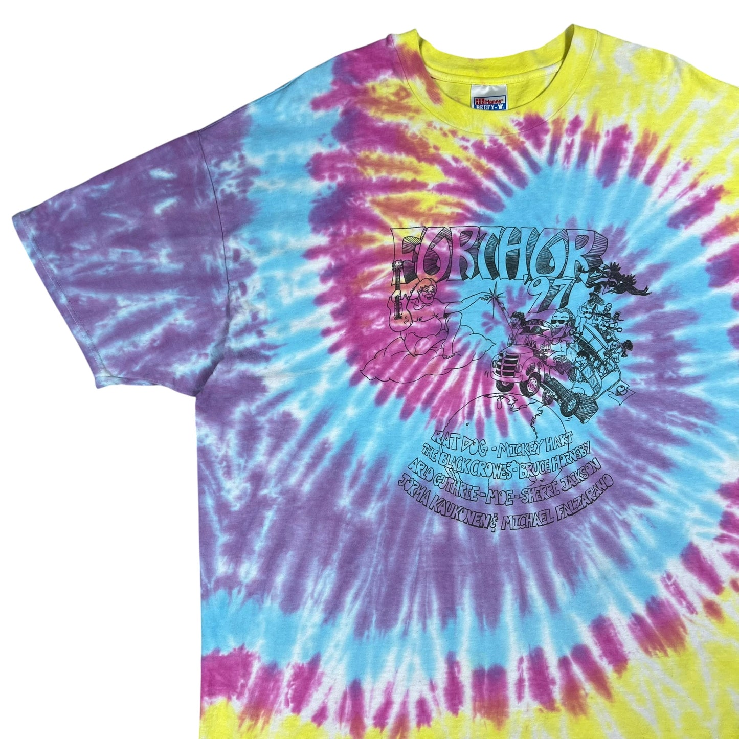 Vintage 1997 Grateful Dead Furthur Festival tie dye band tee (XXL)