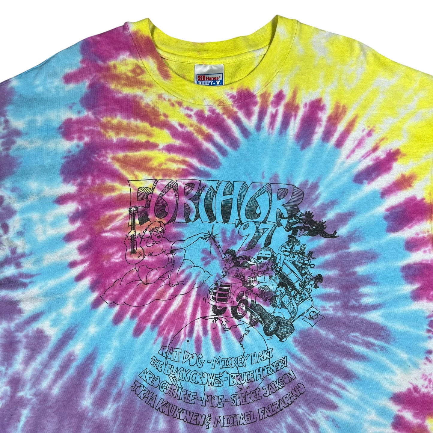 Vintage 1997 Grateful Dead Furthur Festival tie dye band tee (XXL)