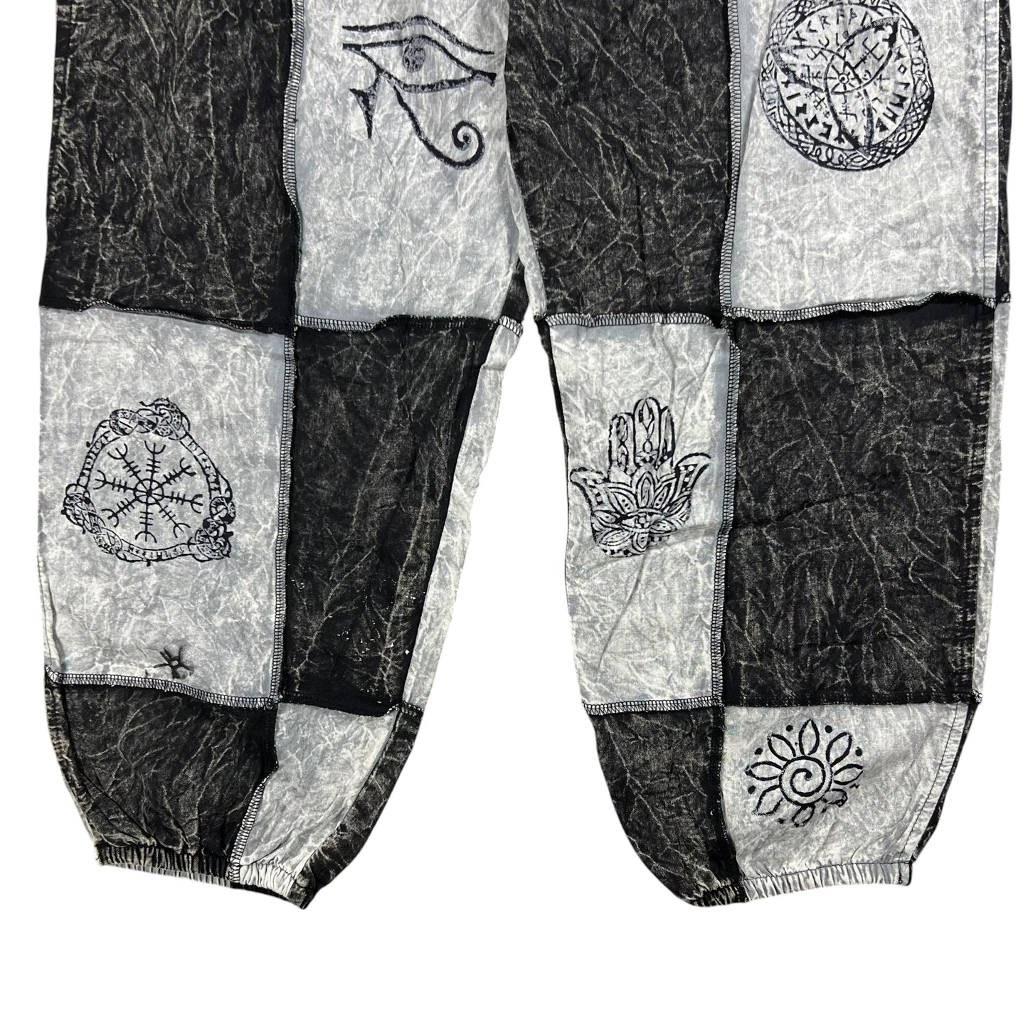 Y2K Cotton Patchwork Boho Hippie pants (M) DS NWT