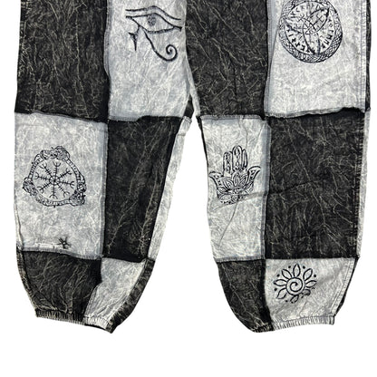 Y2K Cotton Patchwork Boho Hippie pants (M) DS NWT
