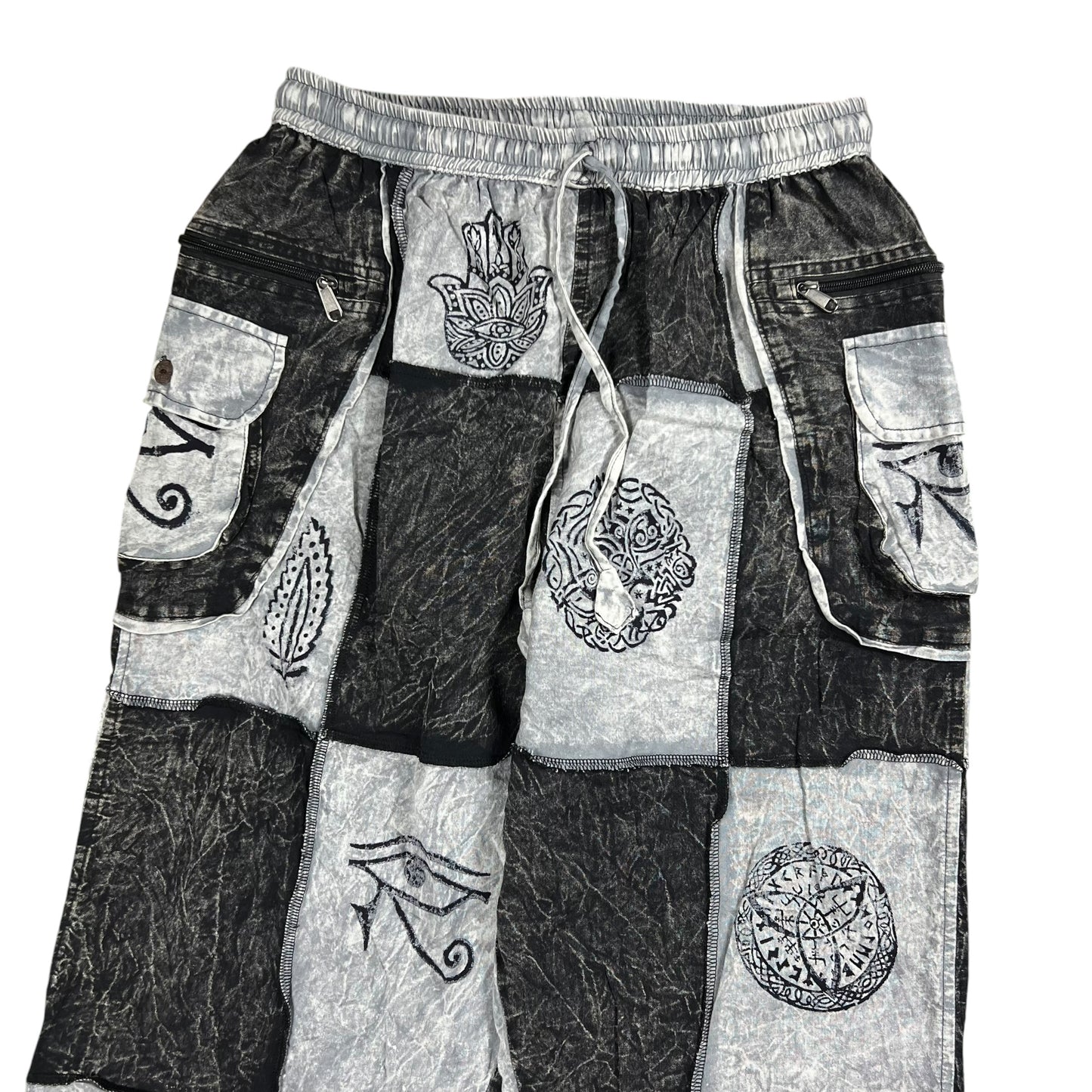 Y2K Cotton Patchwork Boho Hippie pants (M) DS NWT