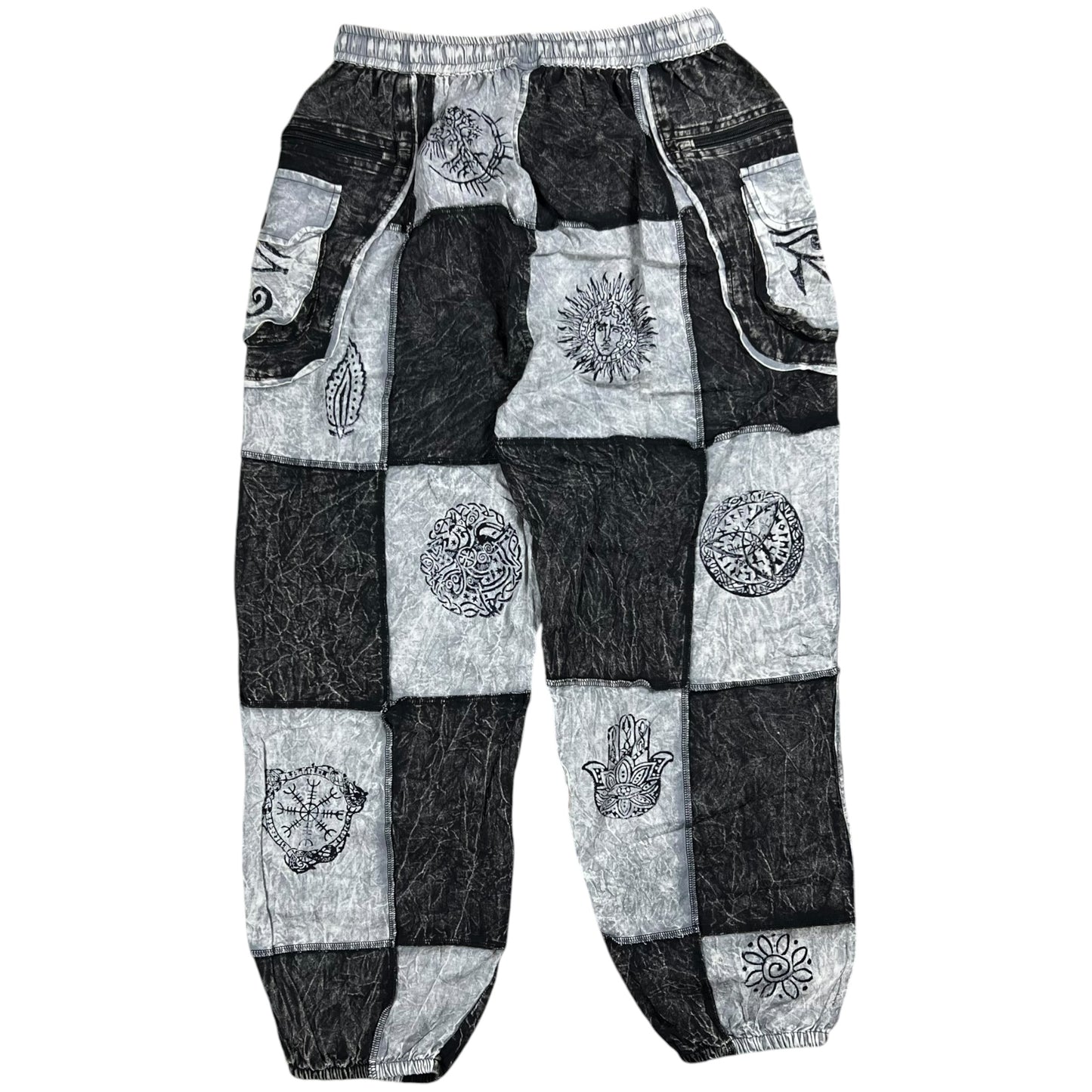 Y2K Cotton Patchwork Boho Hippie pants (M) DS NWT