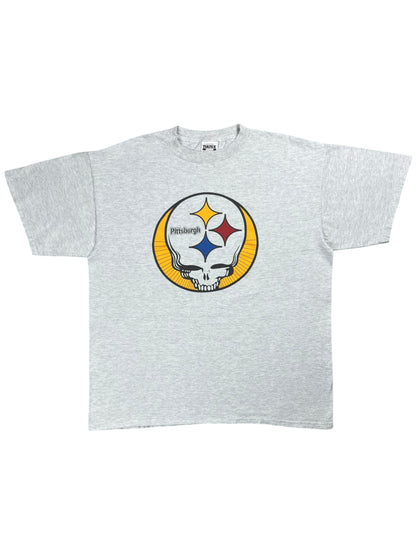 Vintage 90s Grateful Dead Pittsburgh Steelers Stealie band tee (XL)