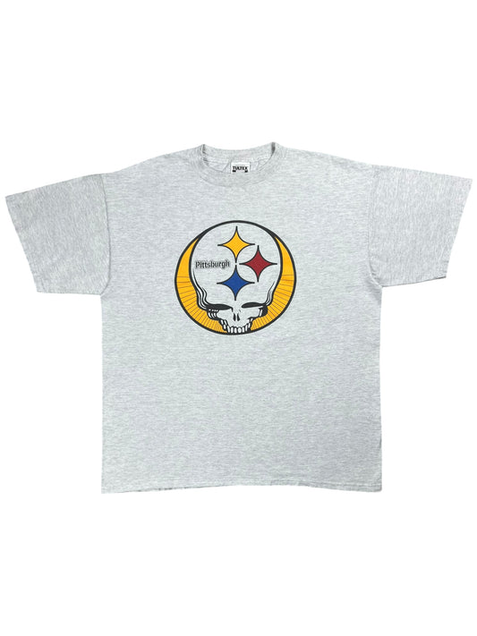 Vintage 90s Grateful Dead Pittsburgh Steelers Stealie band tee (XL)
