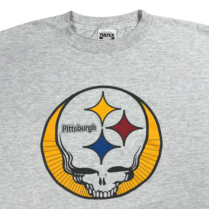 Vintage 90s Grateful Dead Pittsburgh Steelers Stealie band tee (XL)