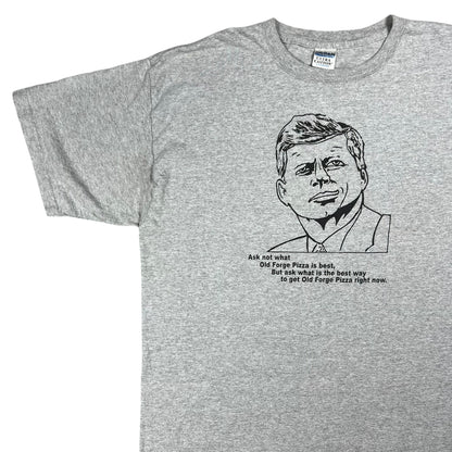 Vintage Y2K John F Kennedy JFK Old Forge Pizza parody tee (XL)
