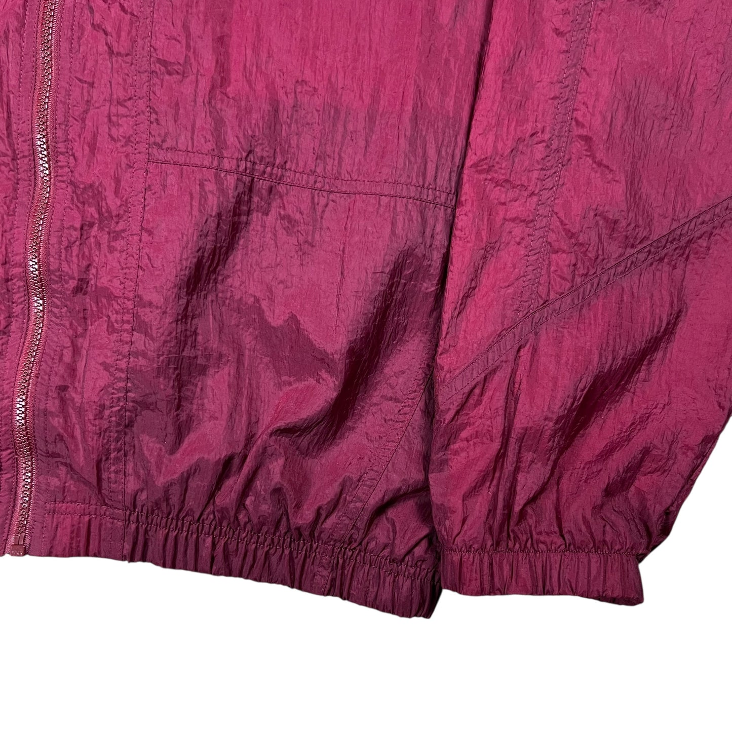 Vintage 90s Nike tonal mini swoosh maroon red wine wind breaker jacket (L/XL)