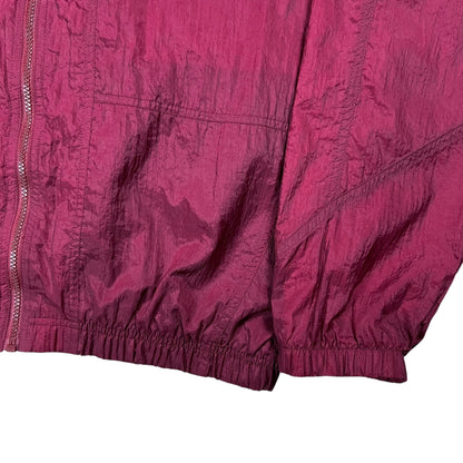 Vintage 90s Nike tonal mini swoosh maroon red wine wind breaker jacket (L/XL)
