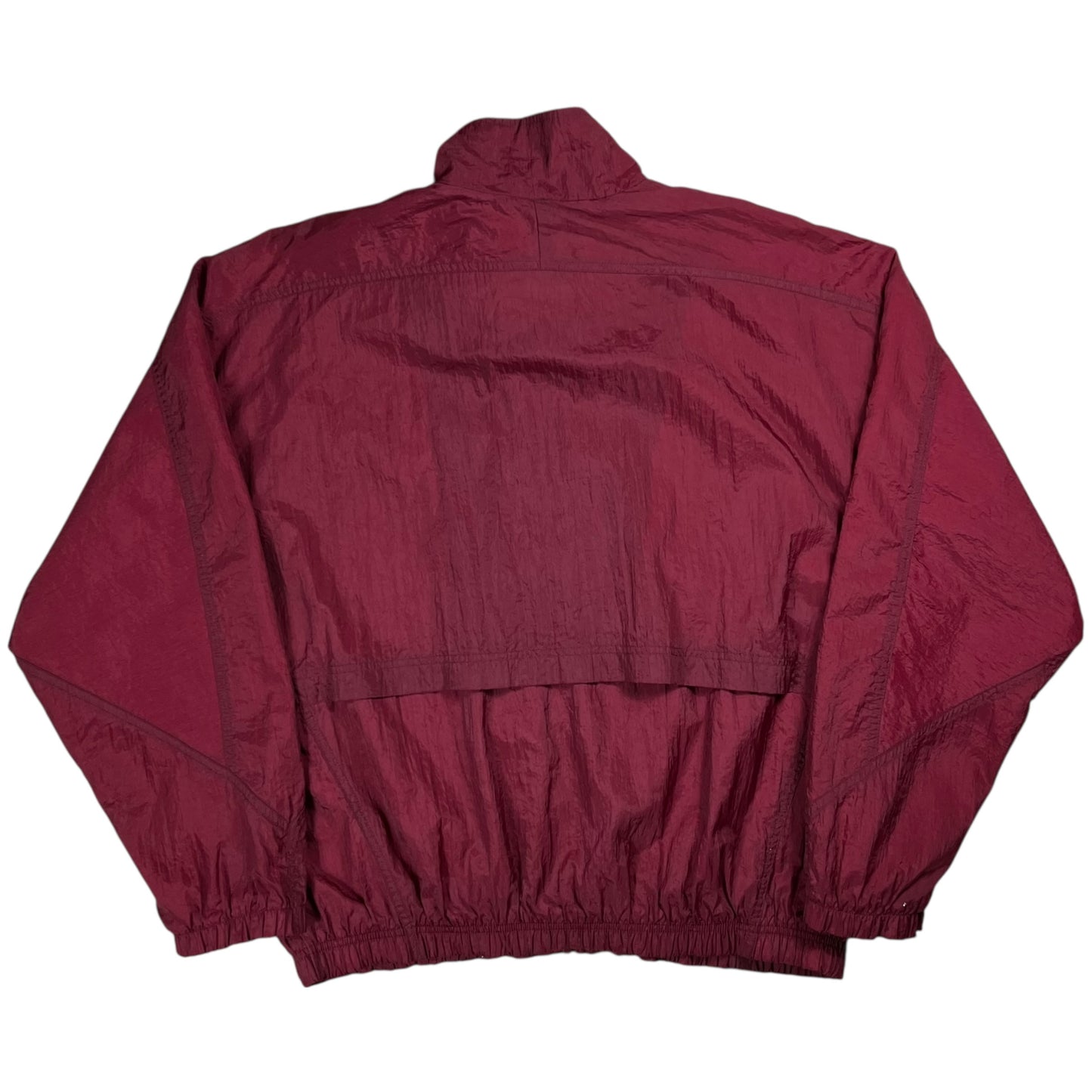 Vintage 90s Nike tonal mini swoosh maroon red wine wind breaker jacket (L/XL)